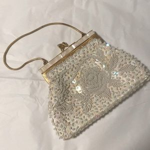 Vintage hand-beaded mini-purse